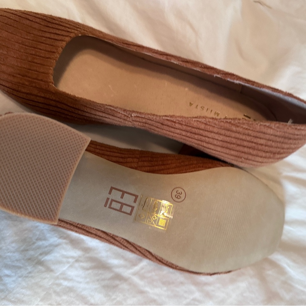 New Elegant  Miista Brown Block Heel Shoes- - Picture 4 of 6